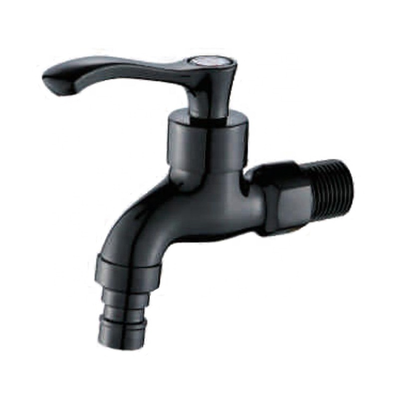 Kmry Kitchen Single Hole Brass Basin Water Faucet 360 Degree Swivel Spout Tap Black Water Faucet