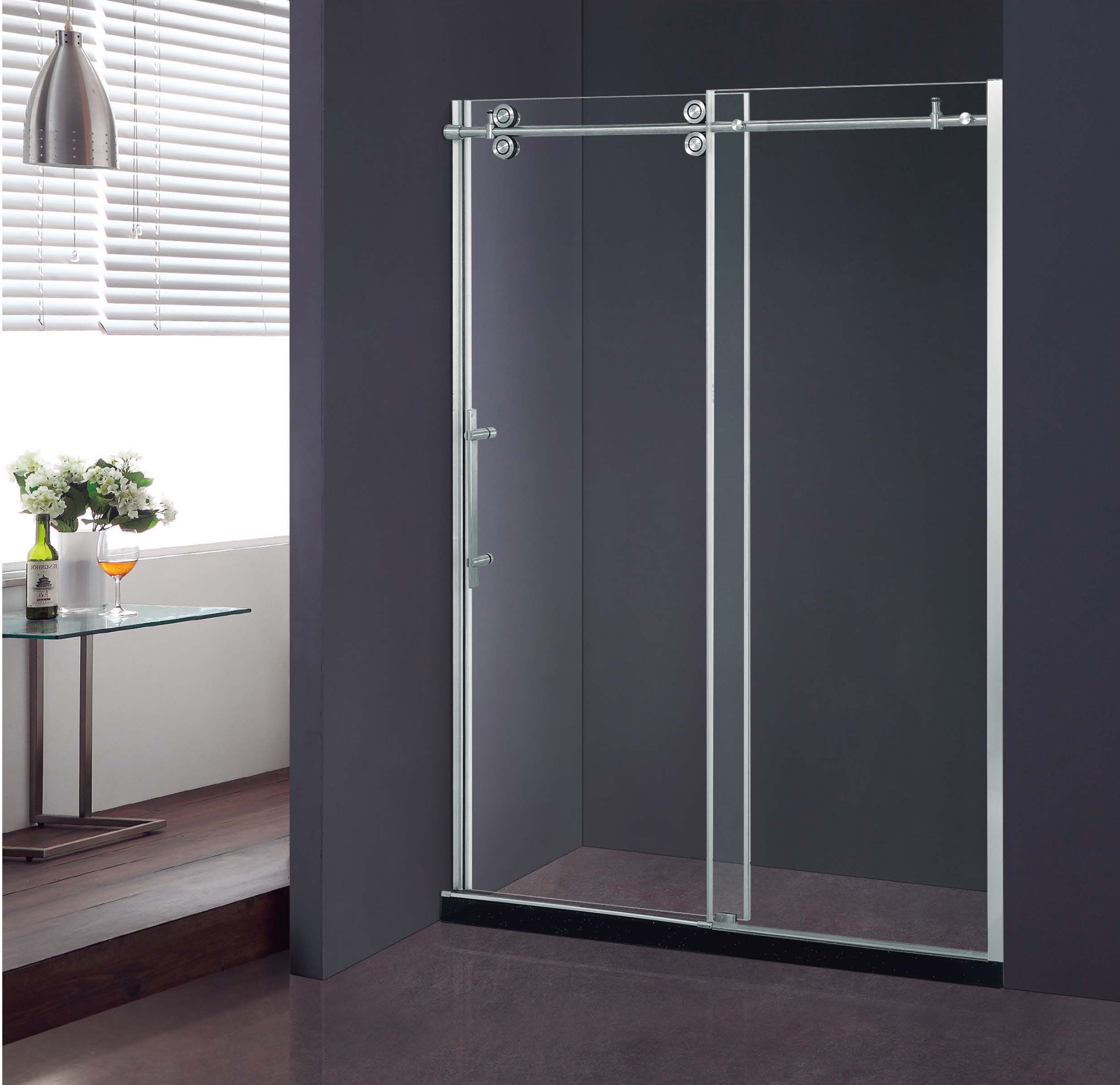 2023 Modern Luxury Bathroom Shower Door Frameless Tempered Glass Shower Partition Sliding Shower Door