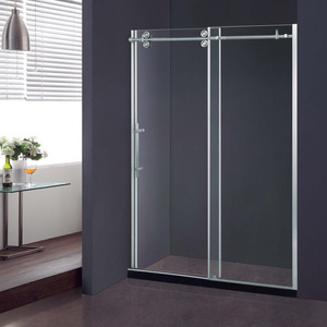 2023 Modern Luxury Bathroom Shower Door Frameless Tempered Glass Shower Partition Sliding Shower Door