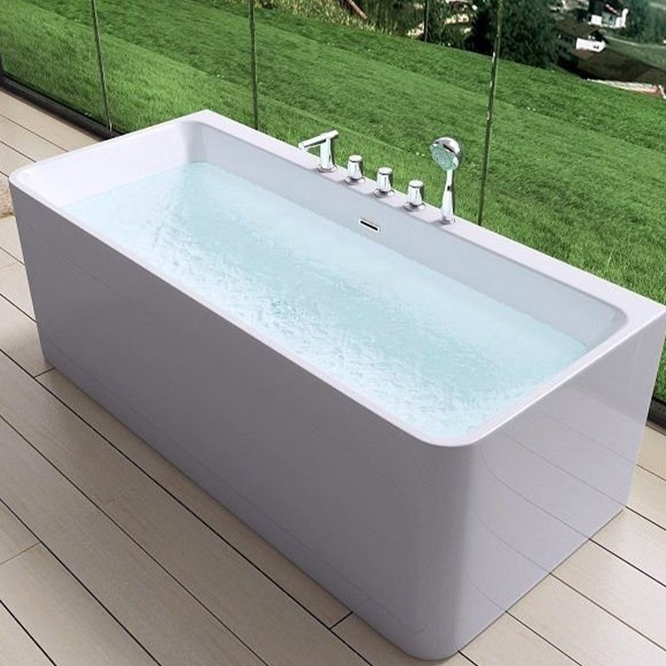 Wholesale High Quality White Custom Size Free Standing Bathroom Baby Soak Spa Acrylic Bath Tub