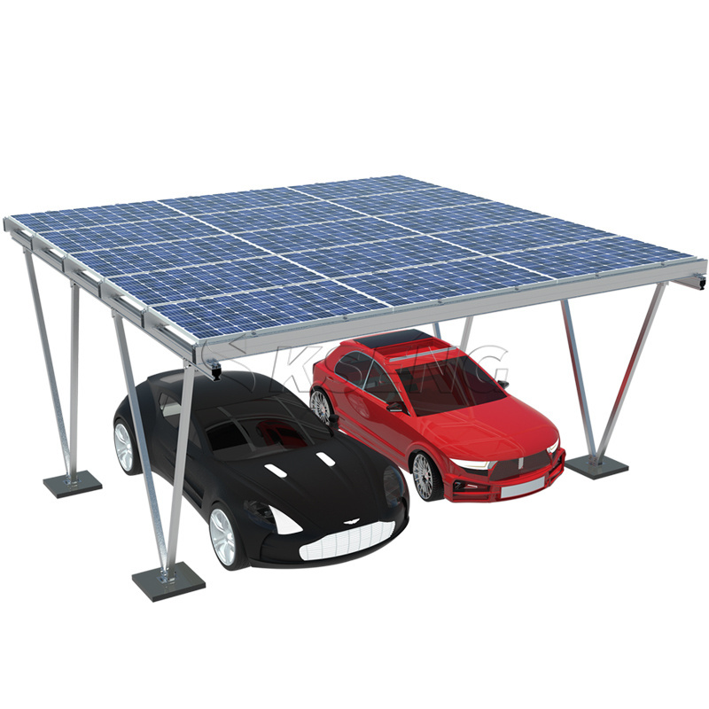 10KW Light weight waterproof solar carport structural aluminum pv solar carport systems solar carports for car parking