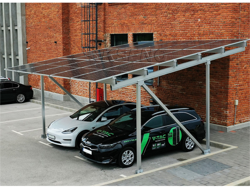 10KW Light weight waterproof solar carport structural aluminum pv solar carport systems solar carports for car parking