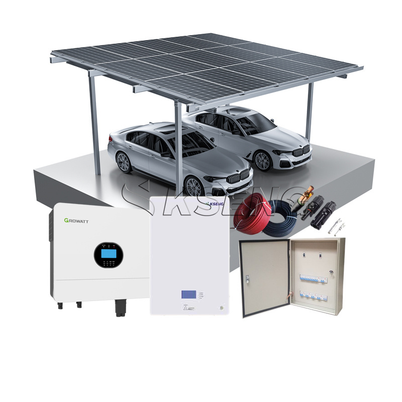 Standard 2 Cars Solar Panel Mount Carport Canopy Rack Photovoltaic Support System Aluminium Solar Carport System