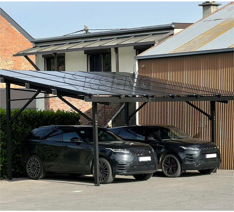 10KW Light weight waterproof solar carport structural aluminum pv solar carport systems solar carports for car parking