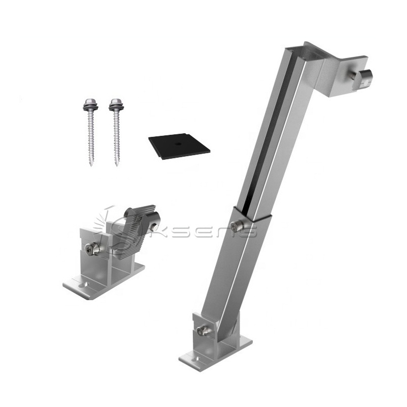 Hot Sell Adjustable Solar Panel Mounting Tilt Angle Bracket Aluminium Frame PV Panel Stand Racking Structure for One Panels RV