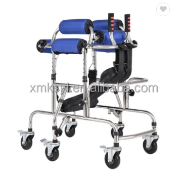 Height and width adjustable Robust stainless steel junior walker  4-leg walker Cerebral Palsy Standing For Children