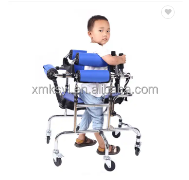 Height and width adjustable Robust stainless steel junior walker  4-leg walker Cerebral Palsy Standing For Children