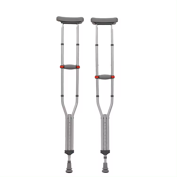 Adjustable Aluminum Foldable Underarm Crutches for Adults Medical Comfortable Pads with Handles cane type