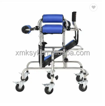 Height and width adjustable Robust stainless steel junior walker  4-leg walker Cerebral Palsy Standing For Children