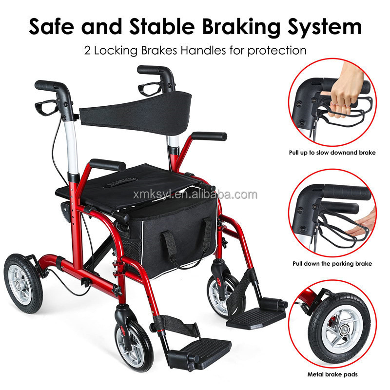 Foldable Rehabilitation  New Design  Shopping Cart Walker for  Disabled People