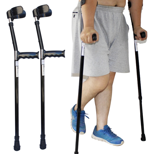 height adjustable aluminium alloy walking cane medical elbow crutches for the elderly and the children kid elbow crutch