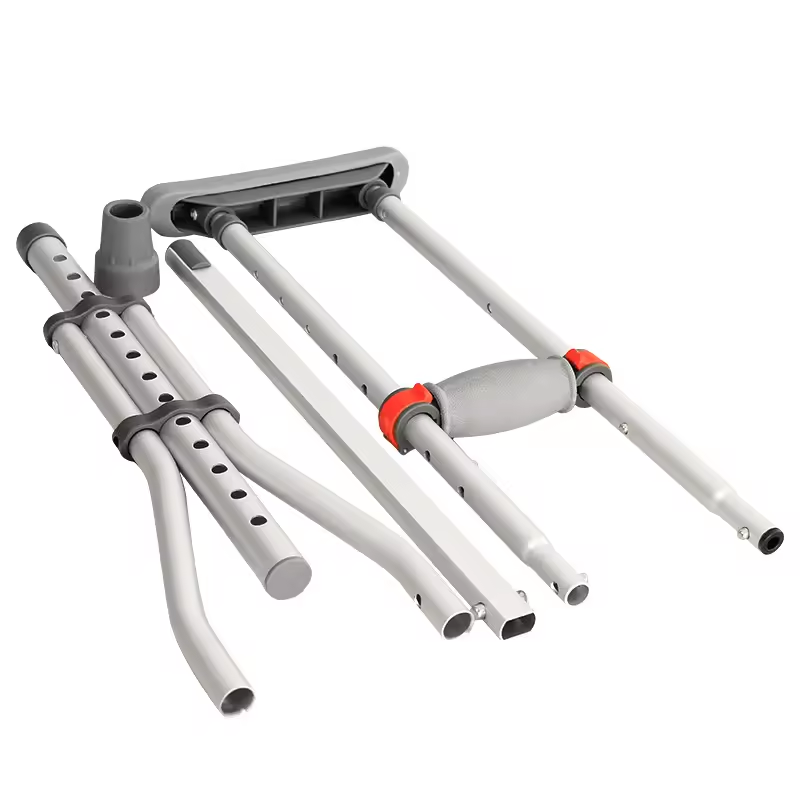 Adjustable Aluminum Foldable Underarm Crutches for Adults Medical Comfortable Pads with Handles cane type