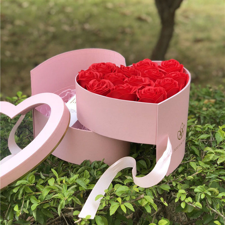 Kingwin Factory Wholesale Heart Shape Wedding Rose Flower Boxes