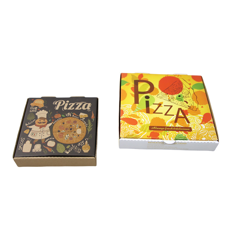 Kingwin Custom printed 8 10 12 inch eco friendly food corrugated cardboard paper packaging carton box for pizza