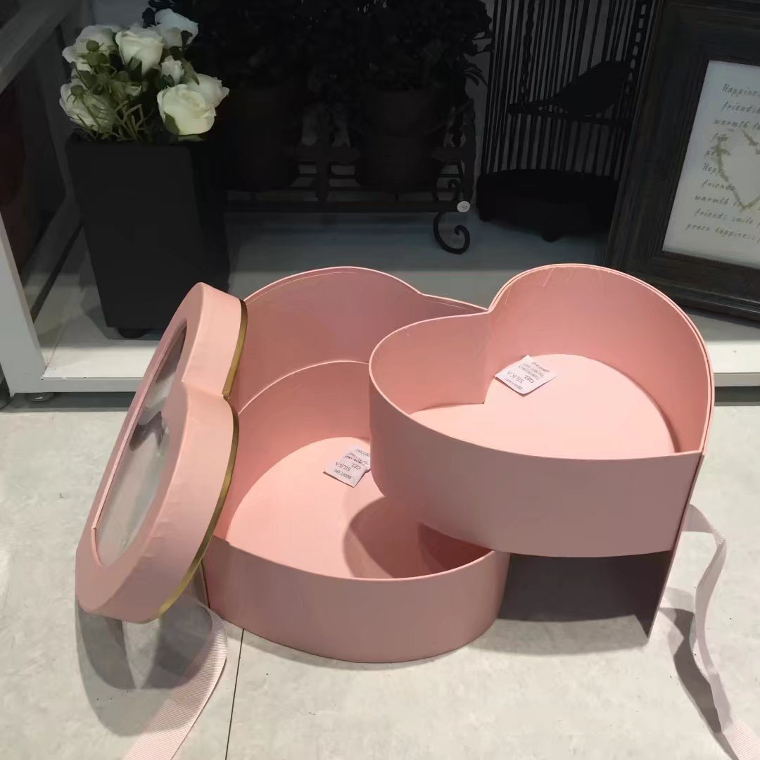 Kingwin Factory Wholesale Heart Shape Wedding Rose Flower Boxes