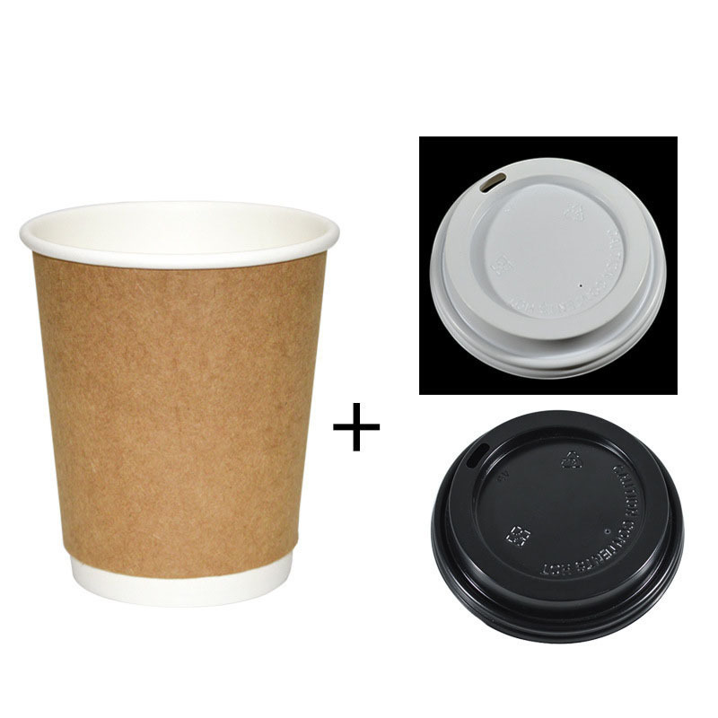 Kingwin 3/4/7/8/9/12/16 Oz Customized Logo Eco-friendly Pe Coating Paper Cup Disposable Coffee Cups With Lid