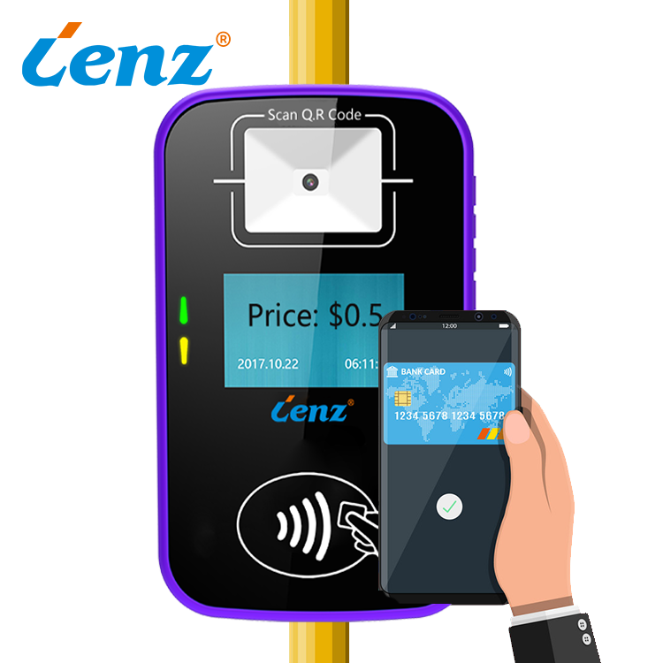 Public bus card validator automatic fare collection system with EMV GPS 3G 4G QR NFC payment