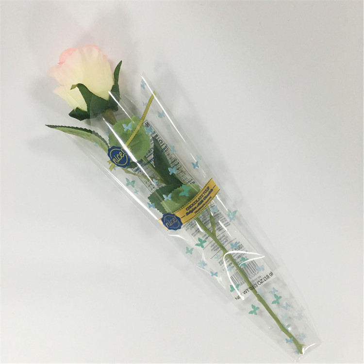 Eco-friendly PP Plastic Type and Plastic Material packaging sleeves for cut flowers