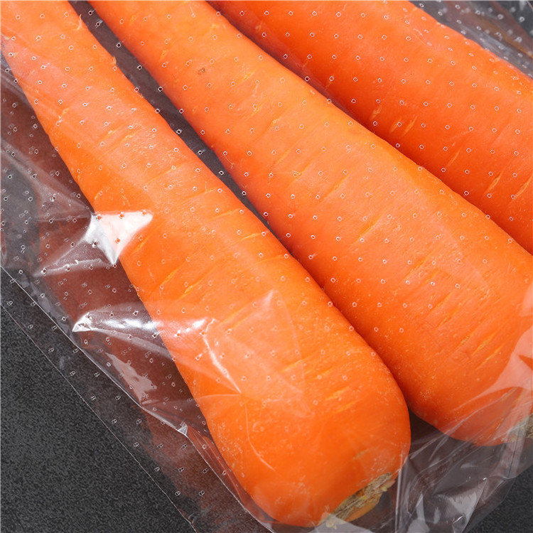 Recycle bOPP CPP vegetable packaging plastic self adhesive Micro perforated Bag with tape