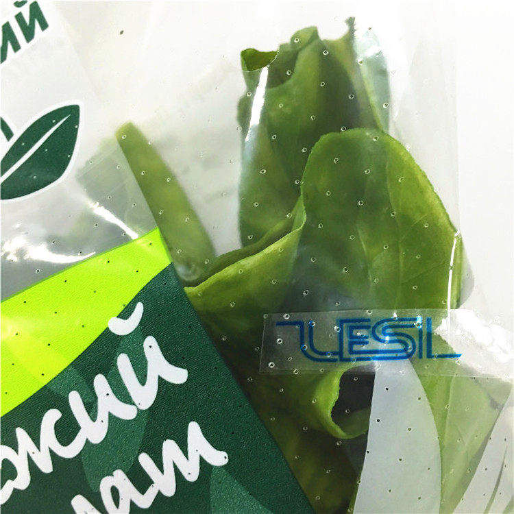 Recycle CPP material lettuce packaging bag with customized design flower sleeve vegetable bag plastic packing