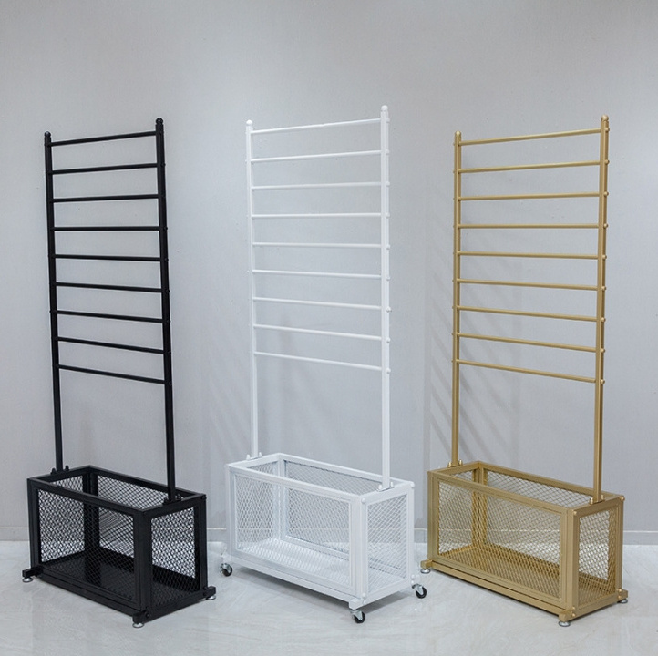 Simple Multi-Layer Storage Fabric Display Rack Satin Ribbon Towel and Floor Scarf Rack for Flower Shop and Pant DisplayShop