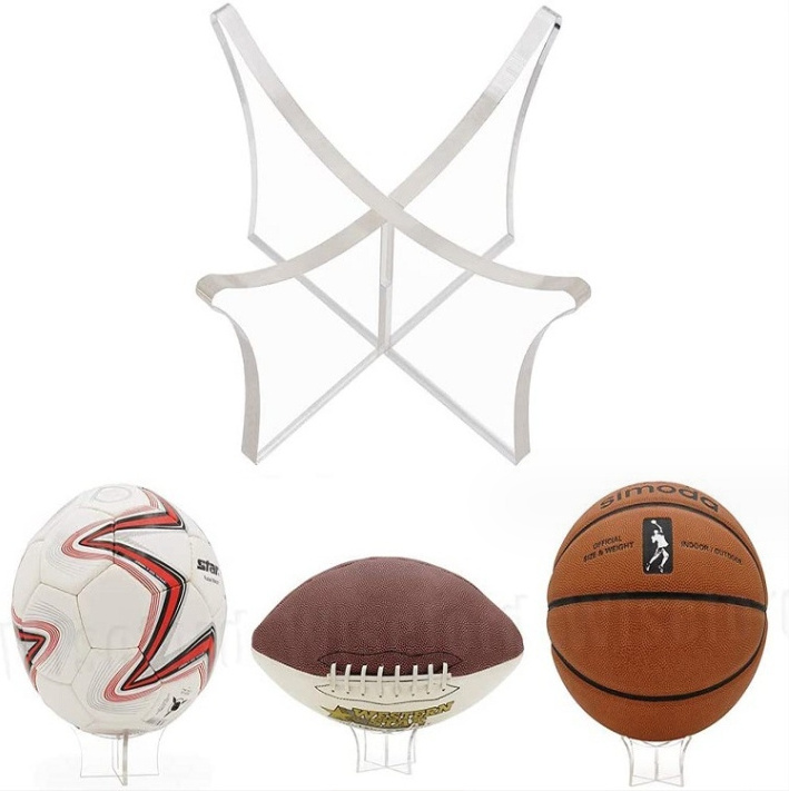 Customized Transparent Basketball Football Volleyball Soccer Ball Acrylic Ball Holders