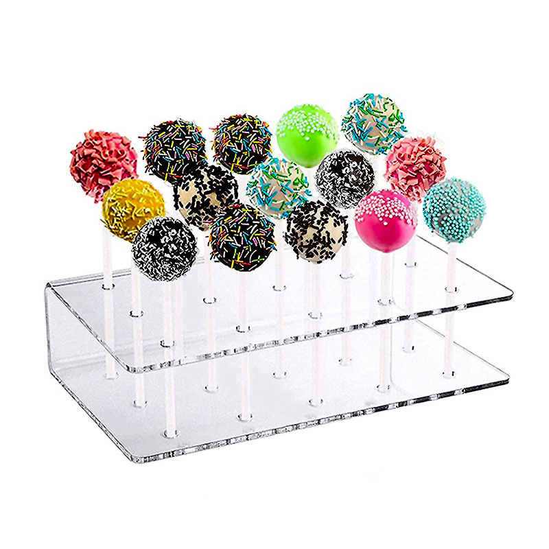 Transparent 15-Hole 20-Hole 12-Hole Acrylic Display Rack Lollipop and Candy Holder Stand