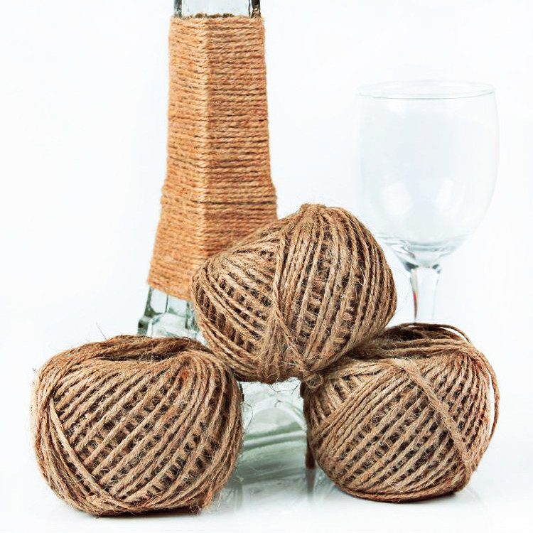 50m DIY Twisted Burlap Natural Jute String Jute Twine Colored Craft Jute Rope