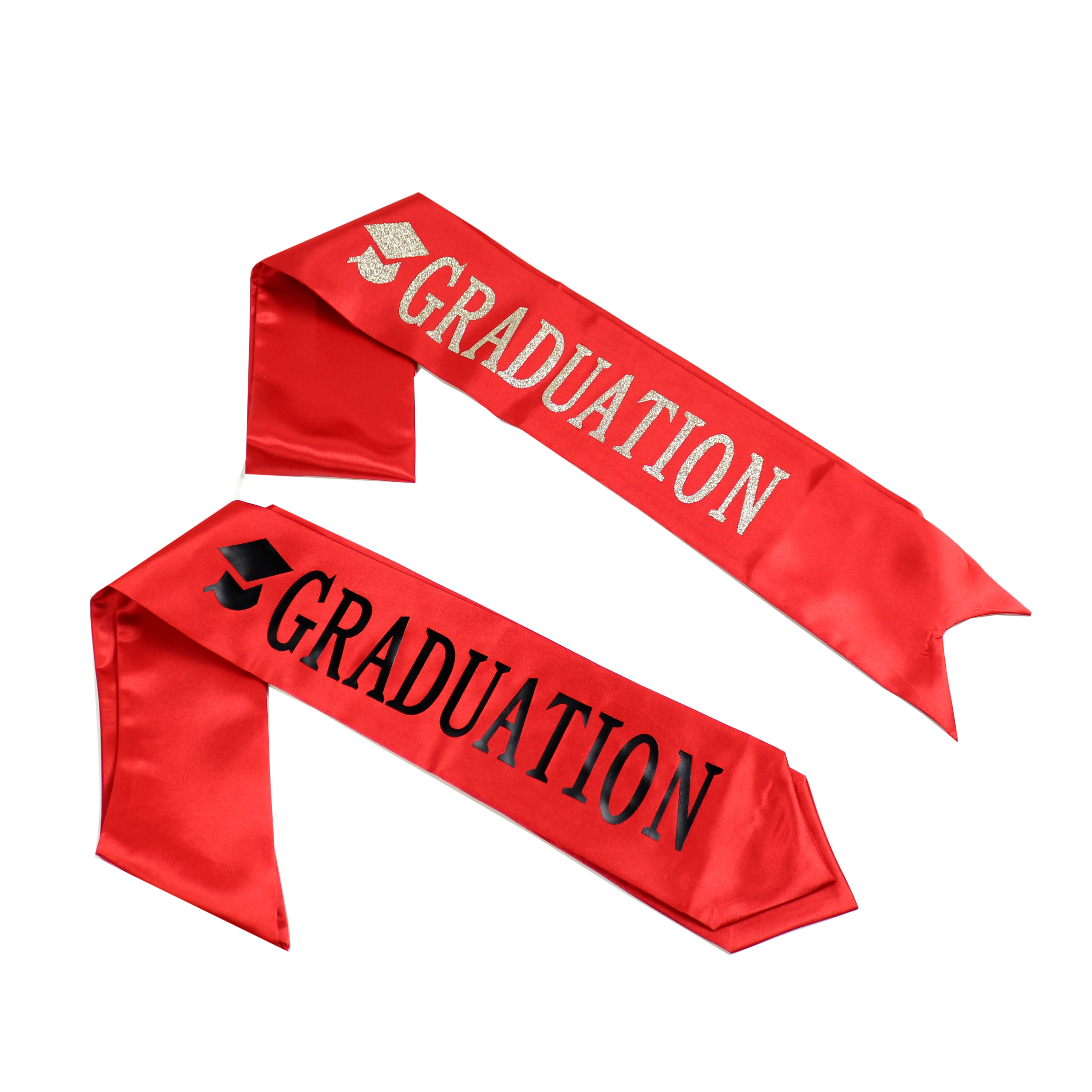 Linji wholesale custom printed logo graduation sash