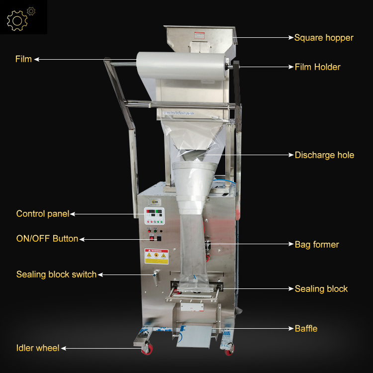 Automatic vertical packaging machine sea salt powder packaging machine snack granular sugar packaging machine