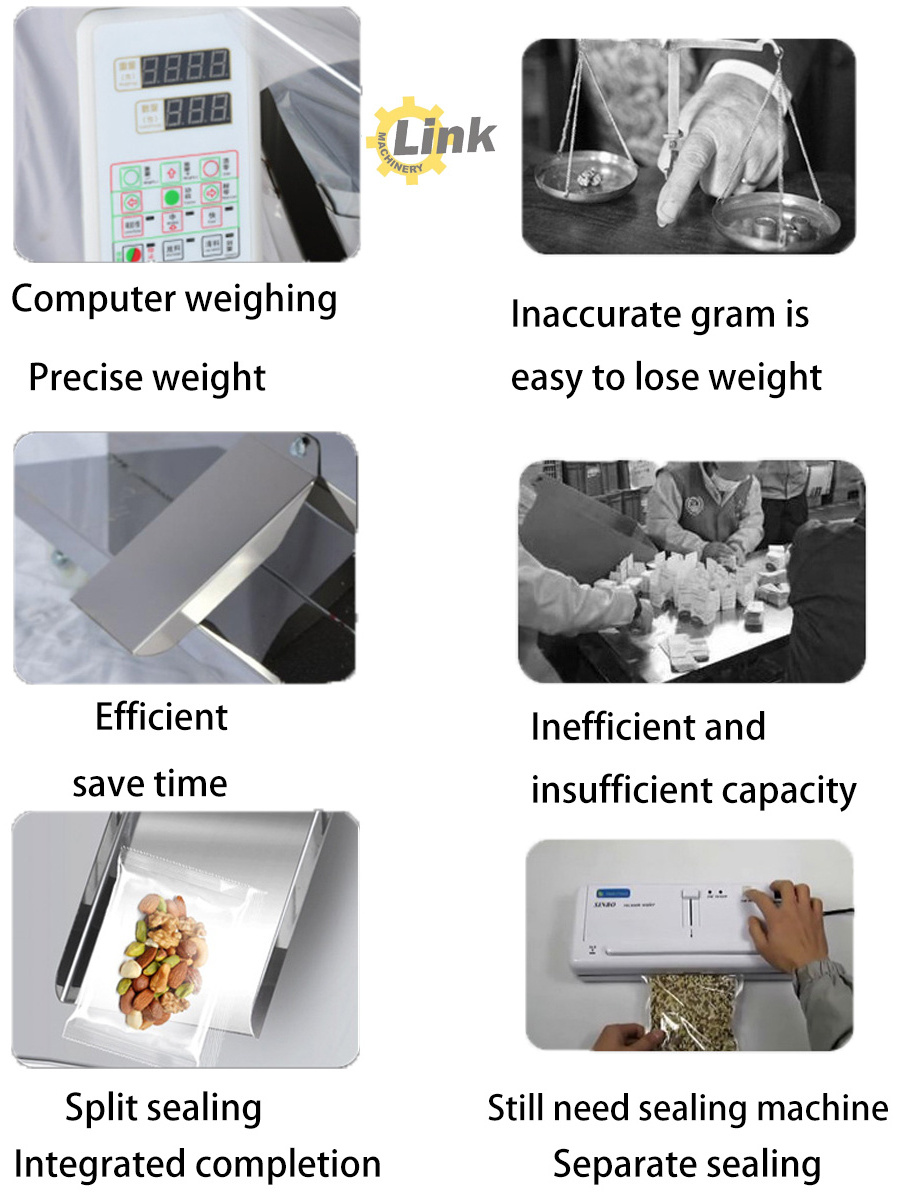 Fully Automatic Vertical Powder Packing Machine 500g 1kg 2kg Bagging Cassava Wheat Flour Salt Nut Package Machine