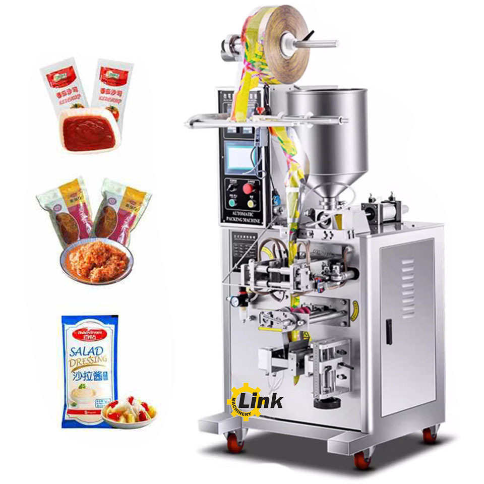 Automatic Ketchup Salad Mustard Sauce Tomato Paste Yogurt Jam Sauce Sachet Oil Pouch Packing Machine