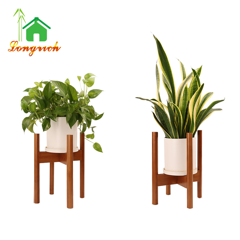 Bamboo Plant Stand Flower Potted Holder Plant Shelf Stand Indoor Corner Plant Stand for Window Garden Balcony Living Room