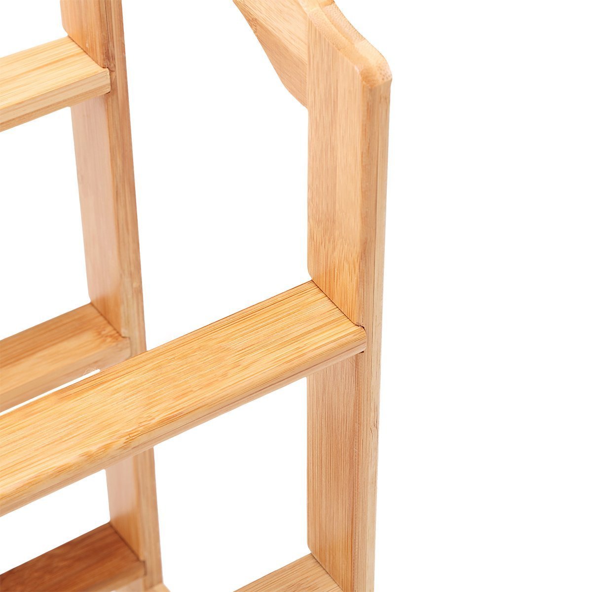 Natural custom living room 3 tier bamboo wooden shoe rack cabinet storage rack shoe stand shelf