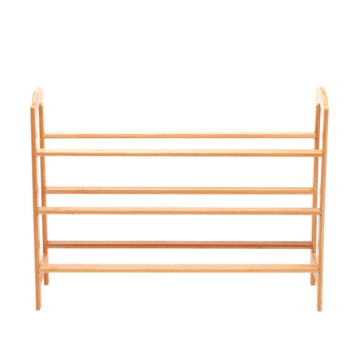 Natural custom living room 3 tier bamboo wooden shoe rack cabinet storage rack shoe stand shelf