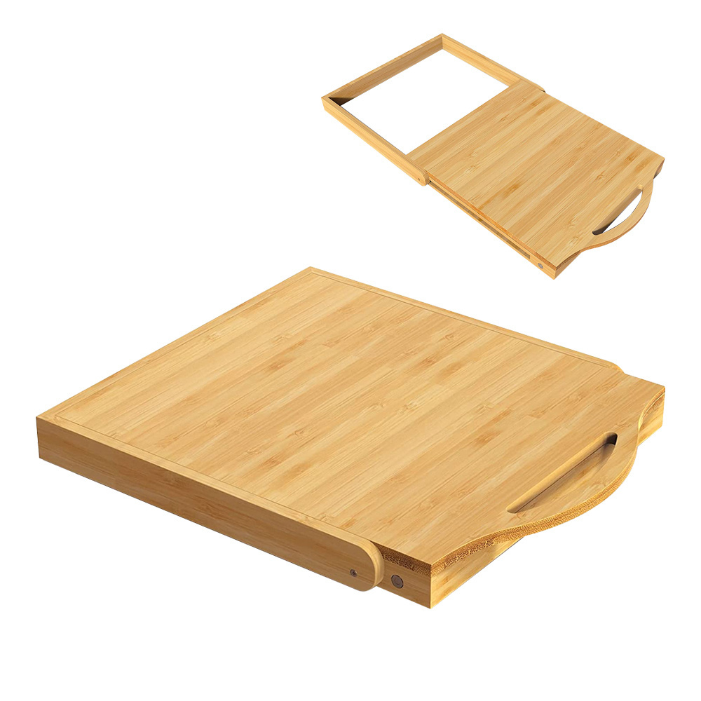 scountertop wooden slider handy coffee maker machine cutting board convenient large bamboo appliance sliding tray for kitchen co