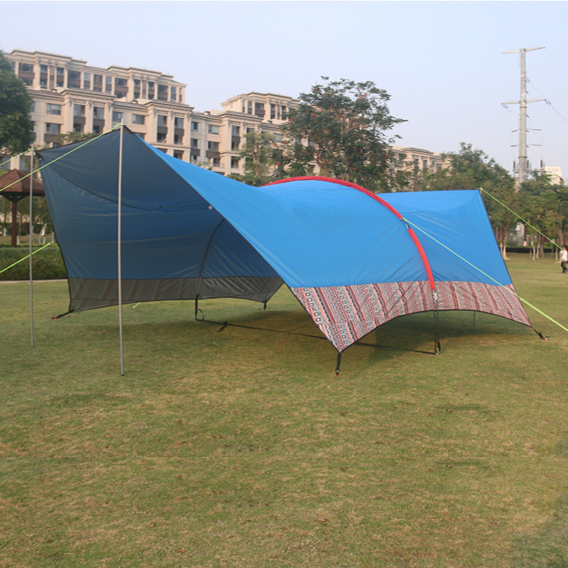 Wholesale Folding Waterproof Camping Hammock Rain Fly Tent Tarp With Pattern Printing