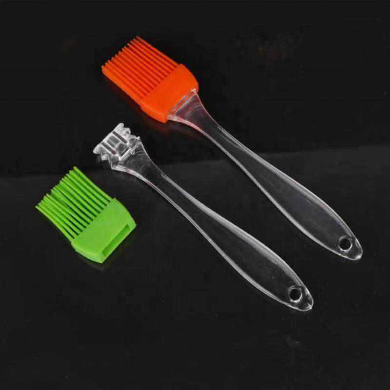 Plastic Handle silicone BBQ Oil Brush Transparent Oopp bag Kitchen Tools Eco-friendly food grade Silicone