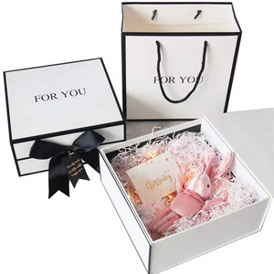 Folding Magnetic Box Packaging Clothes Magnetic Gift Box With Ribbon Packaging Magnetic Box