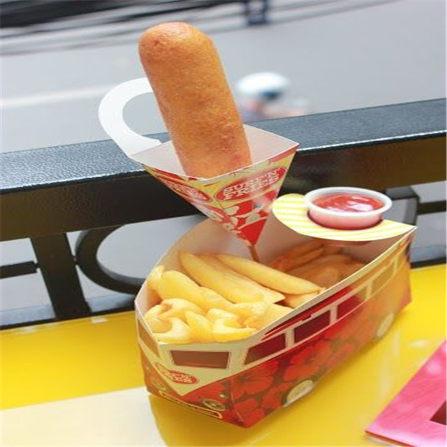 High quality safe french fries carton paper packaging box