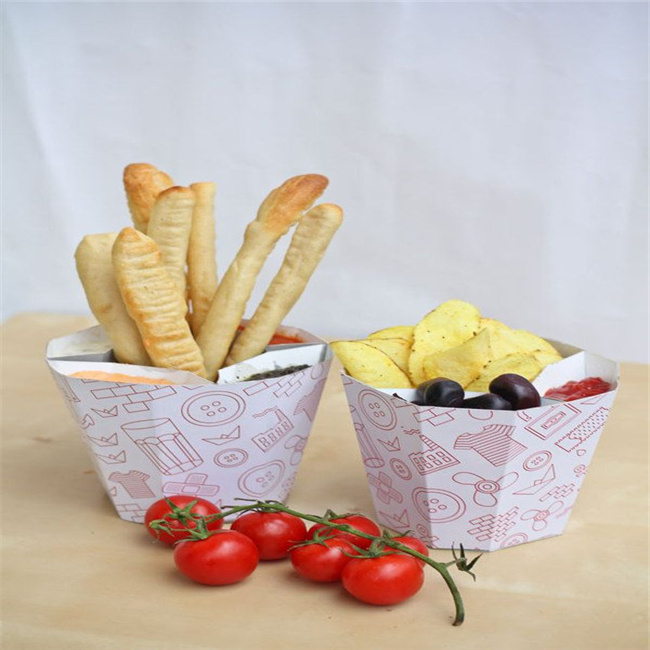 High quality safe french fries carton paper packaging box