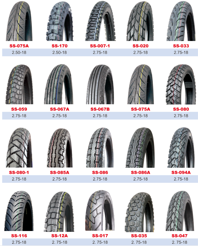 Factory price wholesale nylon tubeless motorcycle tire 2.50-16 2.75-17 2.75-18 moto wheels and tires