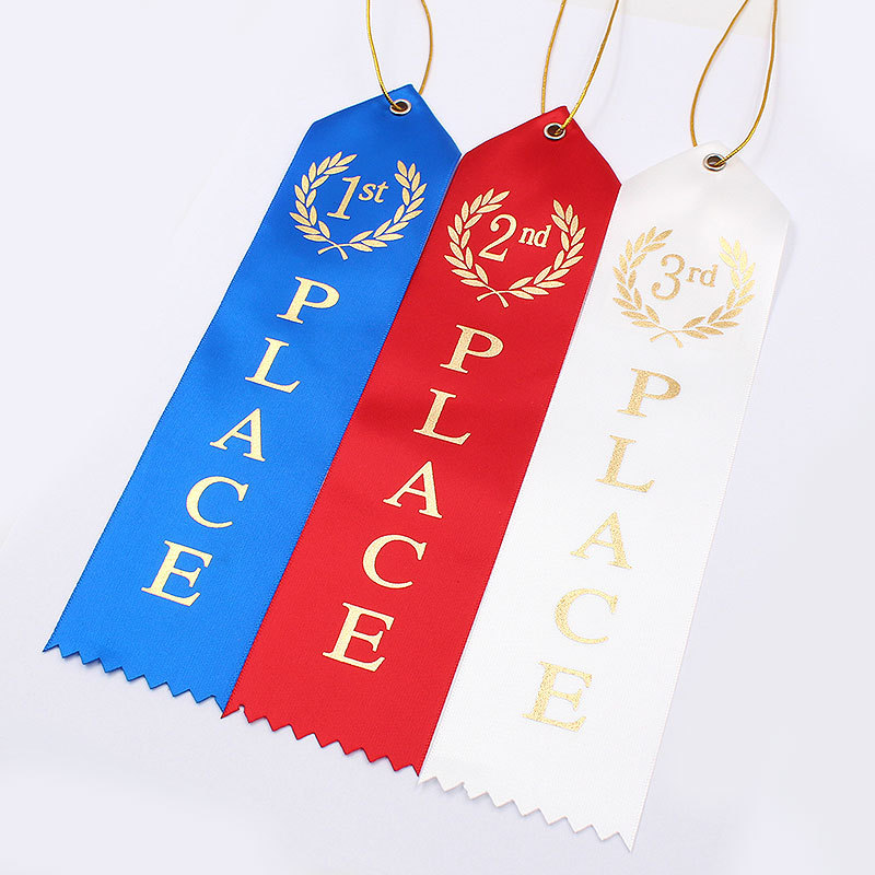 wholesale custom event ribbon/custom logo printed award ribbons badge