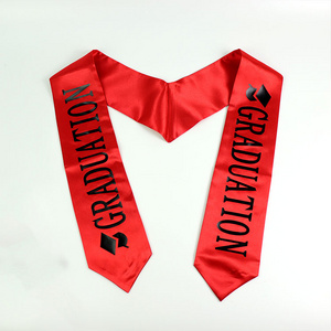 LUDE Graduation Sash for Graduation Ceremony Factory Stocked Satin Adults Types of School Uniforms Togas and Birretes for School