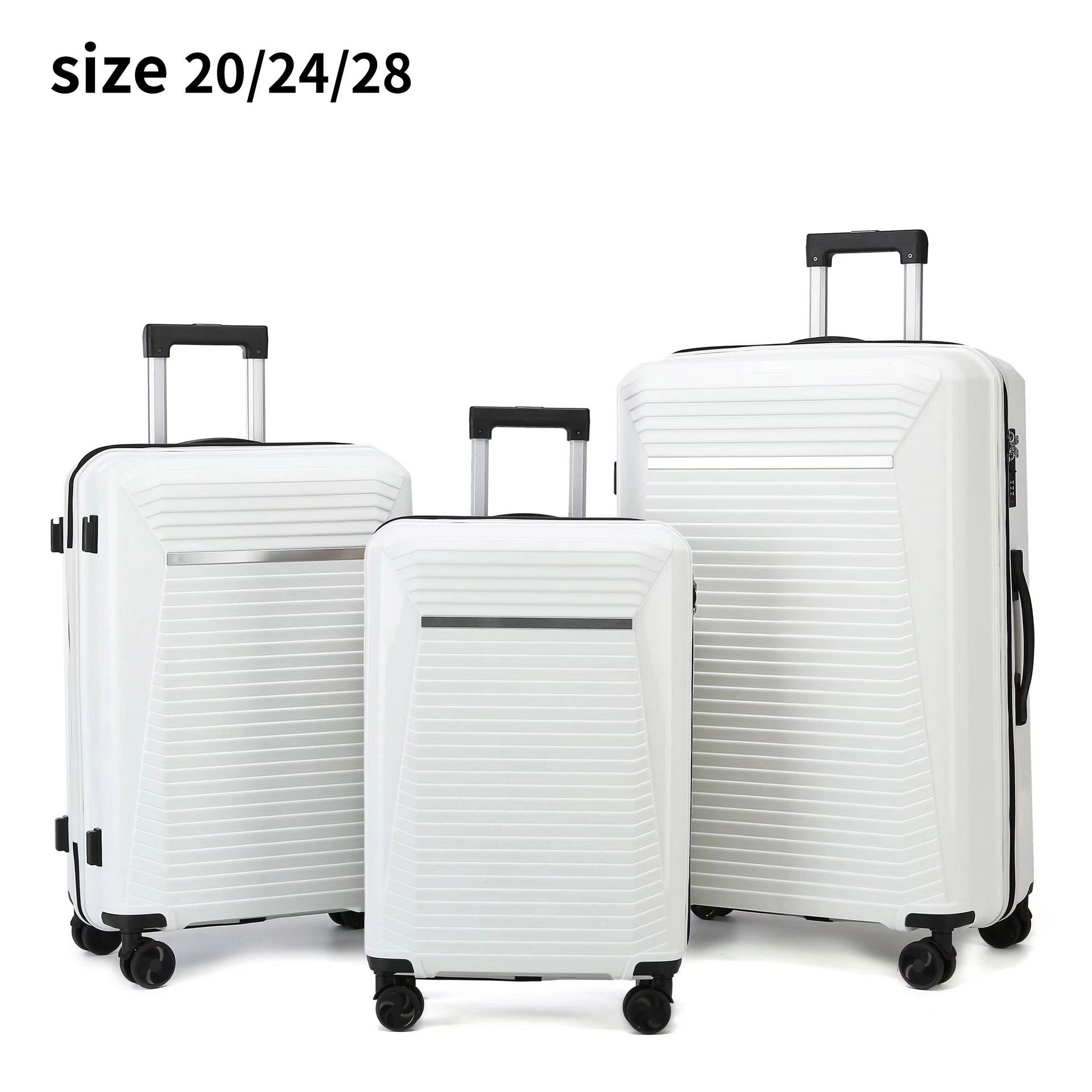 Unisex 20-24 inch business suitcase Front opening boarding case Fashion luggage with spinner wheel Business  boarding suitcase