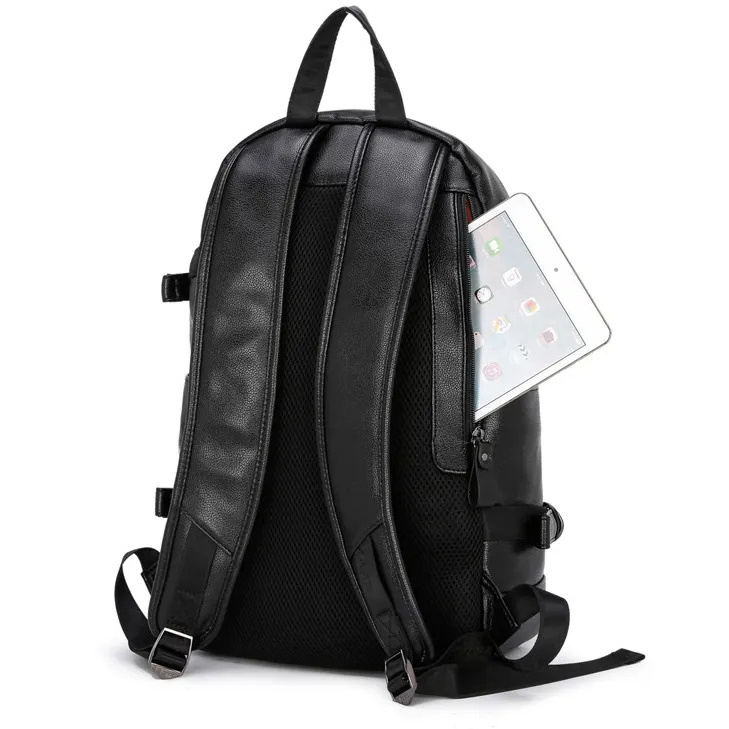 Fashion Men's USB Charging Port Earphone Hole Urban Leisure Travel Backpack Waterproof Backpack