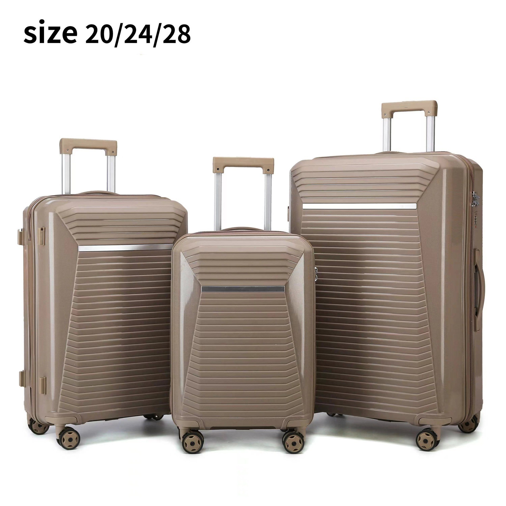 Unisex 20-24 inch business suitcase Front opening boarding case Fashion luggage with spinner wheel Business  boarding suitcase