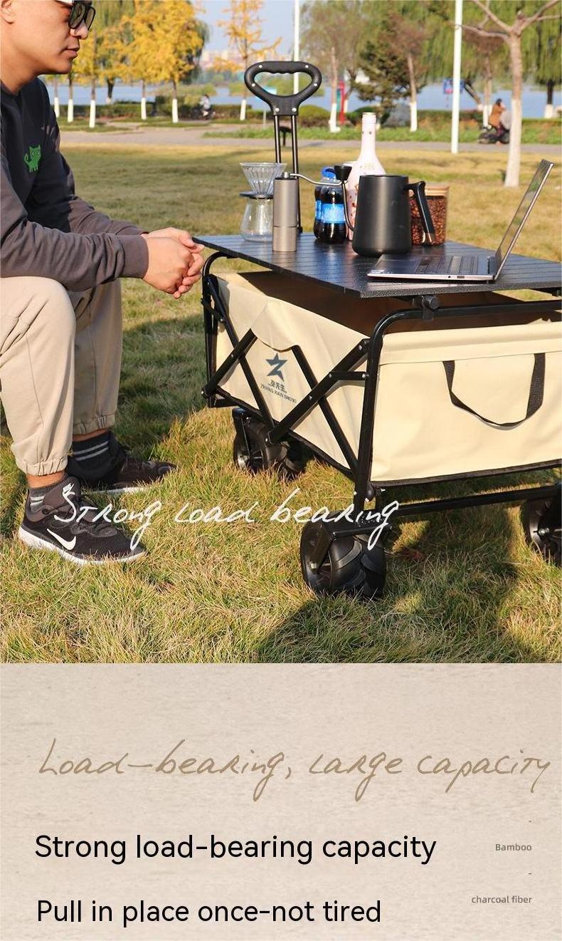 Shopping cart vehicle outdoor camping supplies, folding utility camping trailer trolley car cart Beach Trolley Camping wagon