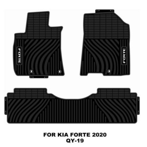 All weather custom fit latex PVC car floor mats for Forte GT Line 2018 2019 2020 2021 2022