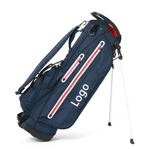 OEM/ODM Custom Durable 4 Ways Golf Stand Bag Waterproof Nylon Genuine Leather Embroidery Logo Cart Factory Price Print Golf Bag